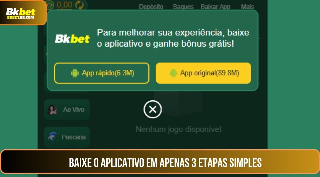 Baixe o aplicativo em apenas 3 passos simples