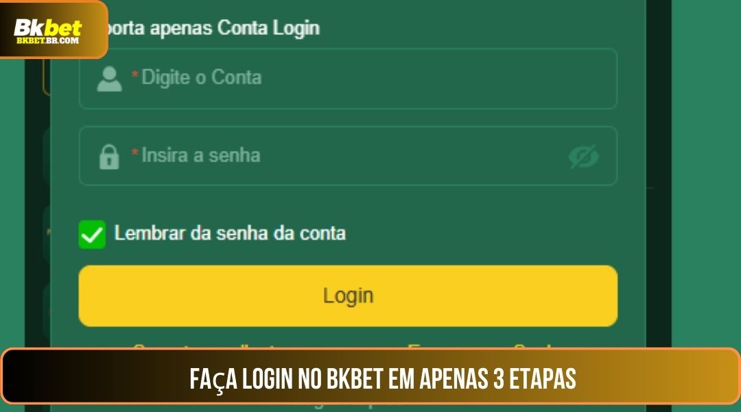 Faça login em apenas 3 passos